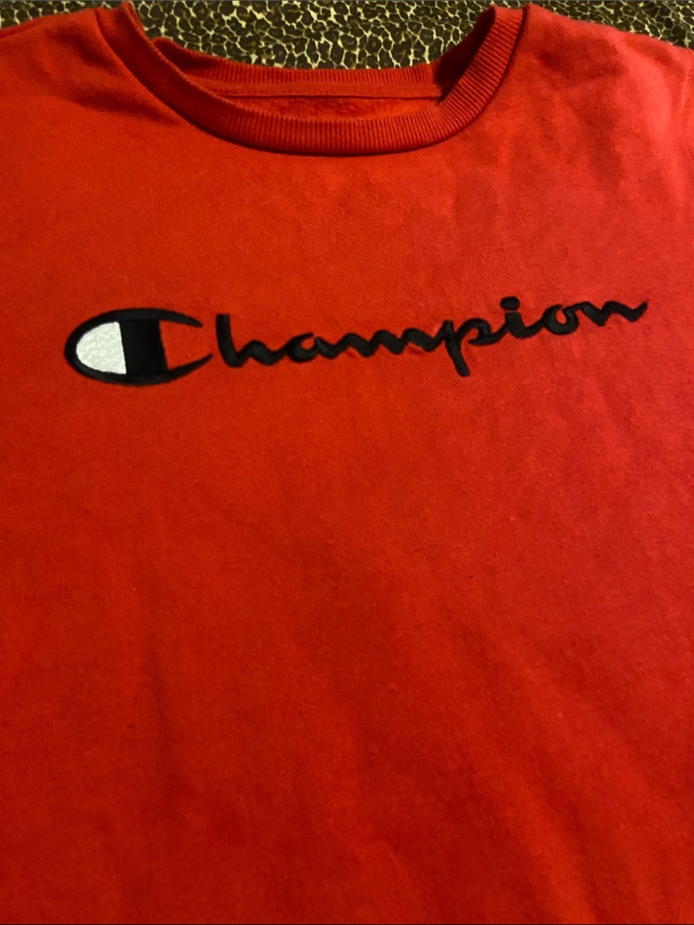 Champion Red Pullover Sweatshirt